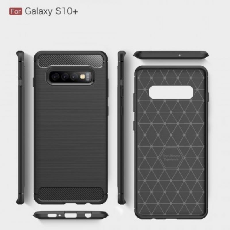 Kuori Samsung Galaxy S10 Plus Harjattu Hiilikuitu
