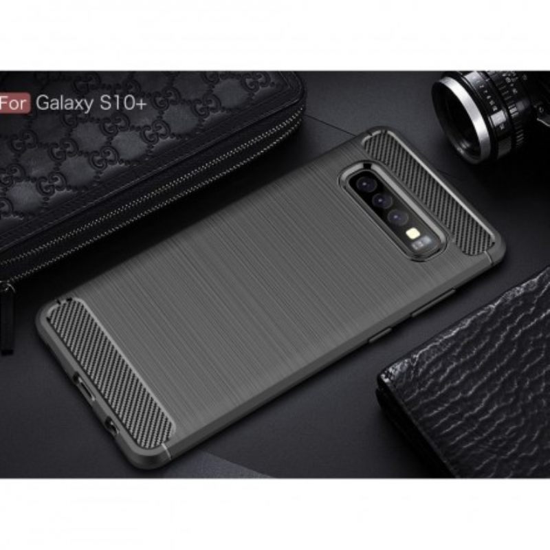 Kuori Samsung Galaxy S10 Plus Harjattu Hiilikuitu