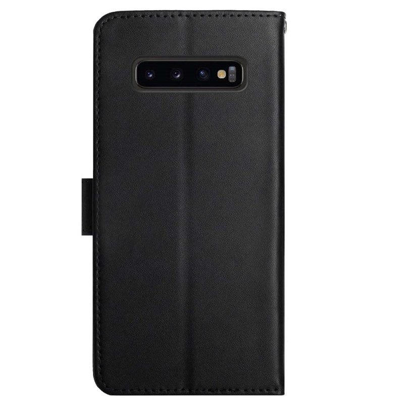 Nahkakotelo Samsung Galaxy S10 Plus Aito Nappan Nahka
