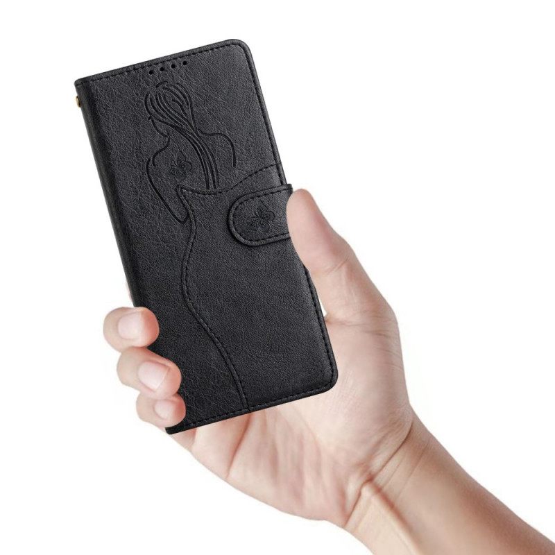 Nahkakotelo Samsung Galaxy S10 Plus Faux Leather Silhouette