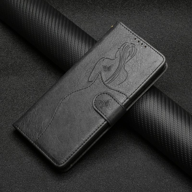 Nahkakotelo Samsung Galaxy S10 Plus Faux Leather Silhouette