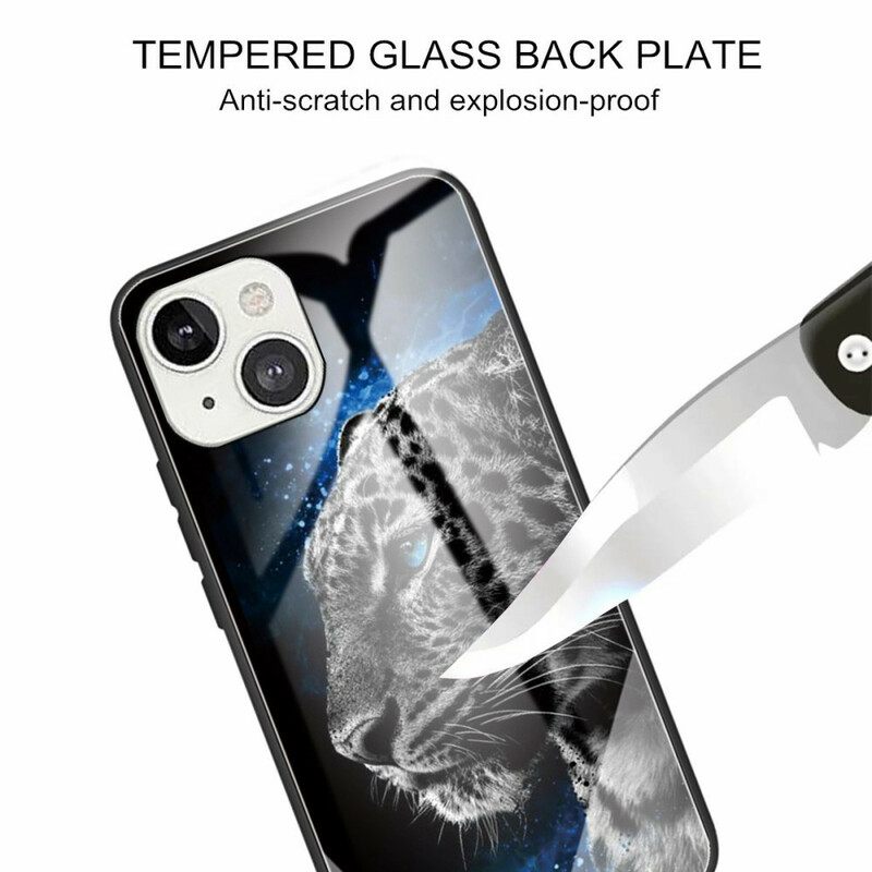 Case iPhone 13 Mini Karkaistua Lasia Kissan Kasvot