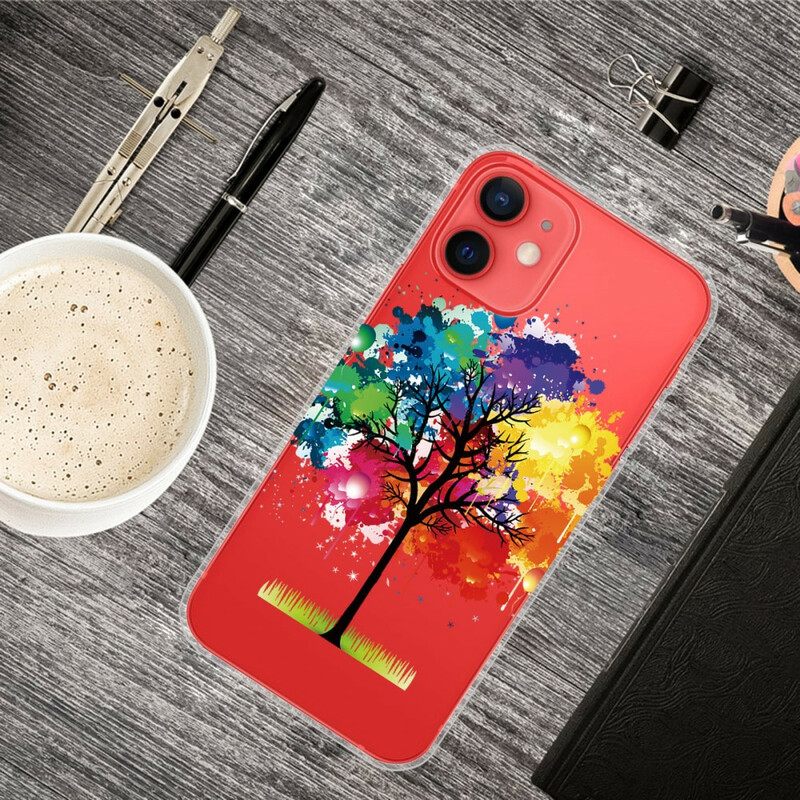 Case iPhone 13 Mini Läpinäkyvä Akvarellipuu