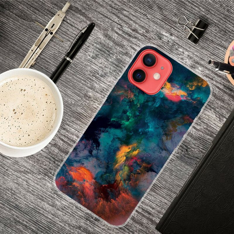 Case iPhone 13 Mini Värikkäät Pilvet