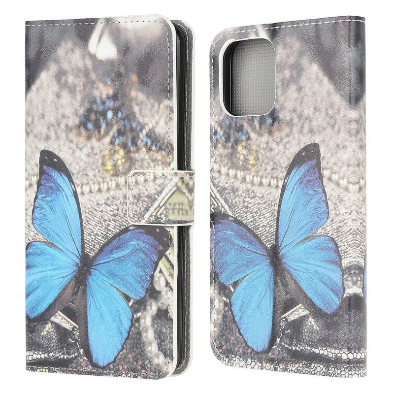Flip Case iPhone 13 Mini Blue Butterfly