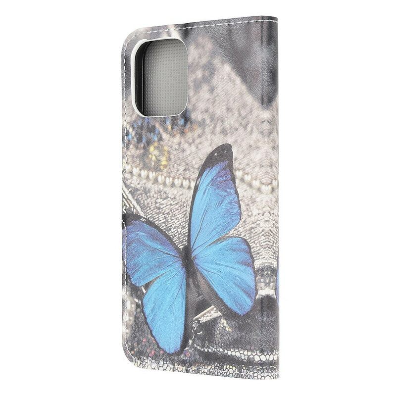 Flip Case iPhone 13 Mini Blue Butterfly