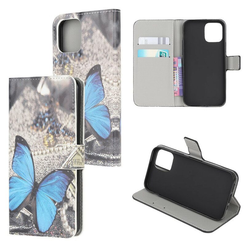 Flip Case iPhone 13 Mini Blue Butterfly