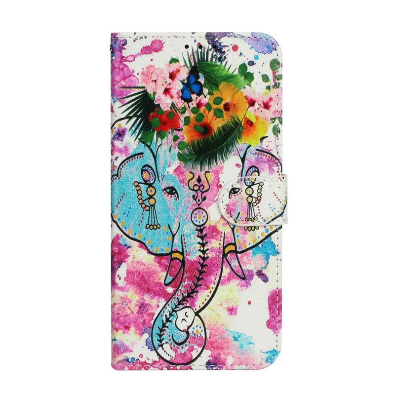Flip Case iPhone 13 Mini Elephant Painting
