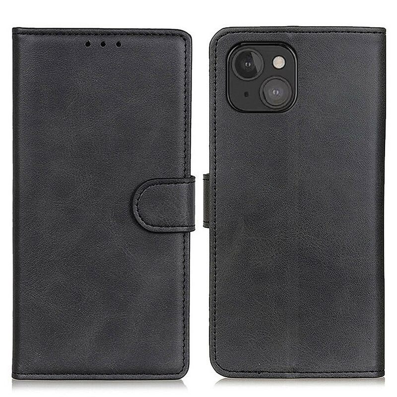 Flip Case iPhone 13 Mini Retro Mattanahkaefekti