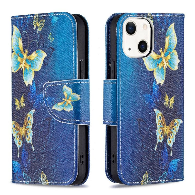 Kotelot iPhone 13 Mini Butterflies Kings