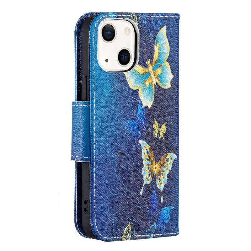 Kotelot iPhone 13 Mini Butterflies Kings
