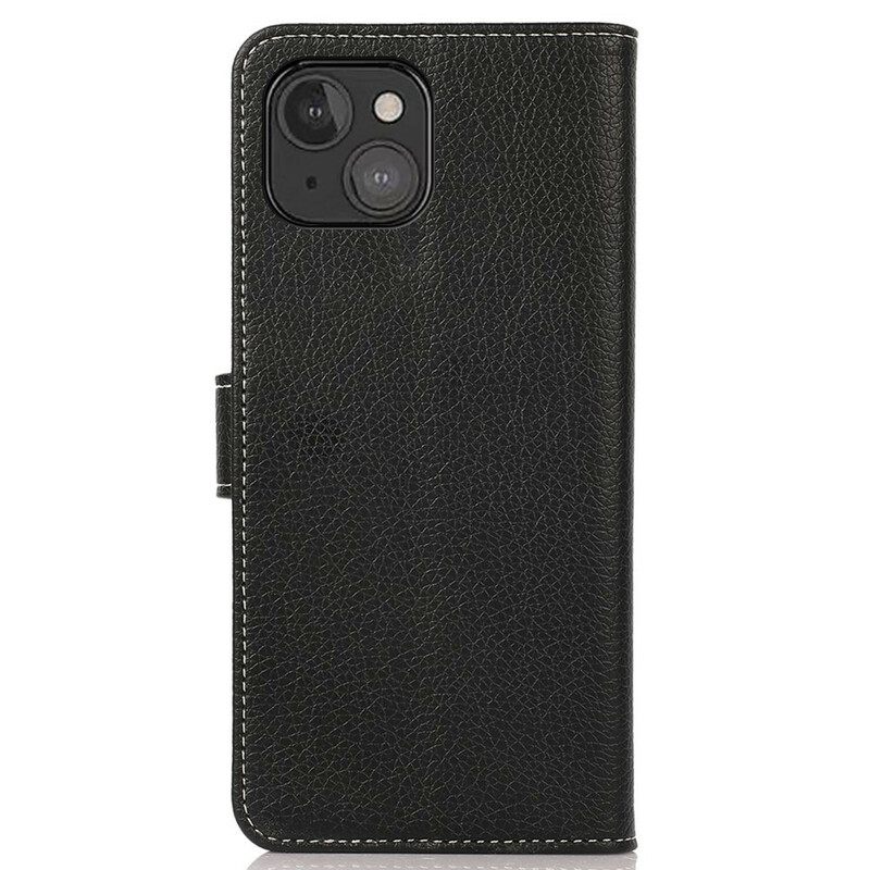 Kotelot iPhone 13 Mini Litchi-nahkatehosteompeleet
