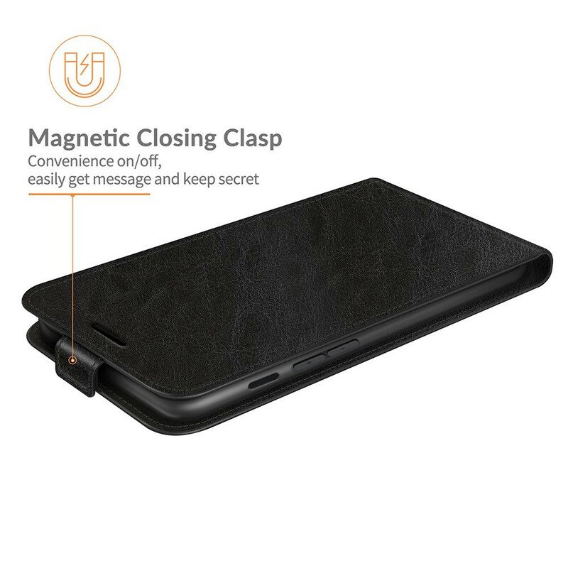 Kotelot iPhone 13 Mini Nahkatehoste Pystysuora Läppä