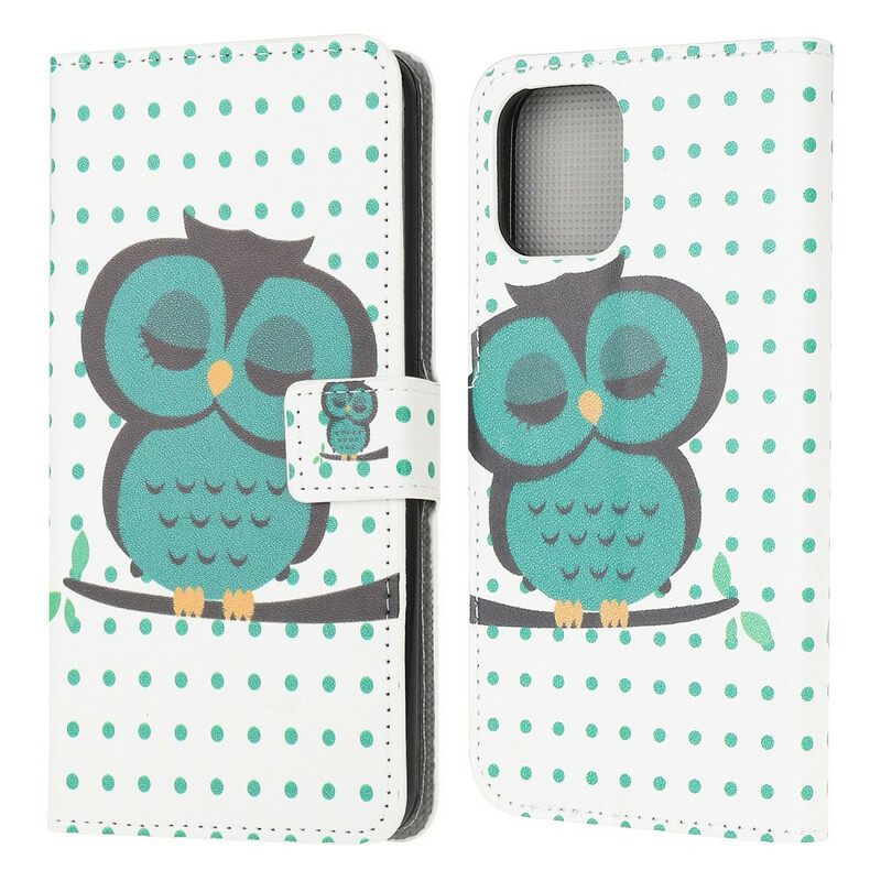 Kotelot iPhone 13 Mini Nukkuva Pöllö