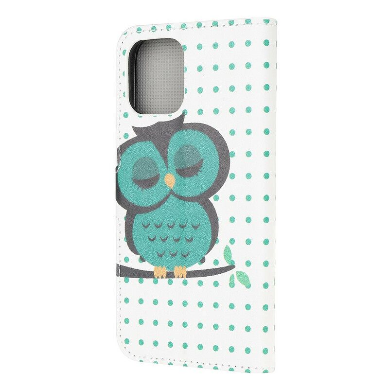 Kotelot iPhone 13 Mini Nukkuva Pöllö