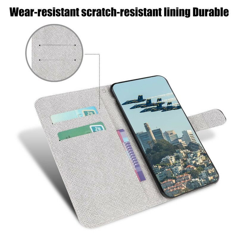 Kotelot iPhone 13 Mini Suojaketju Kuori Diamond Butterflies Hihnalla