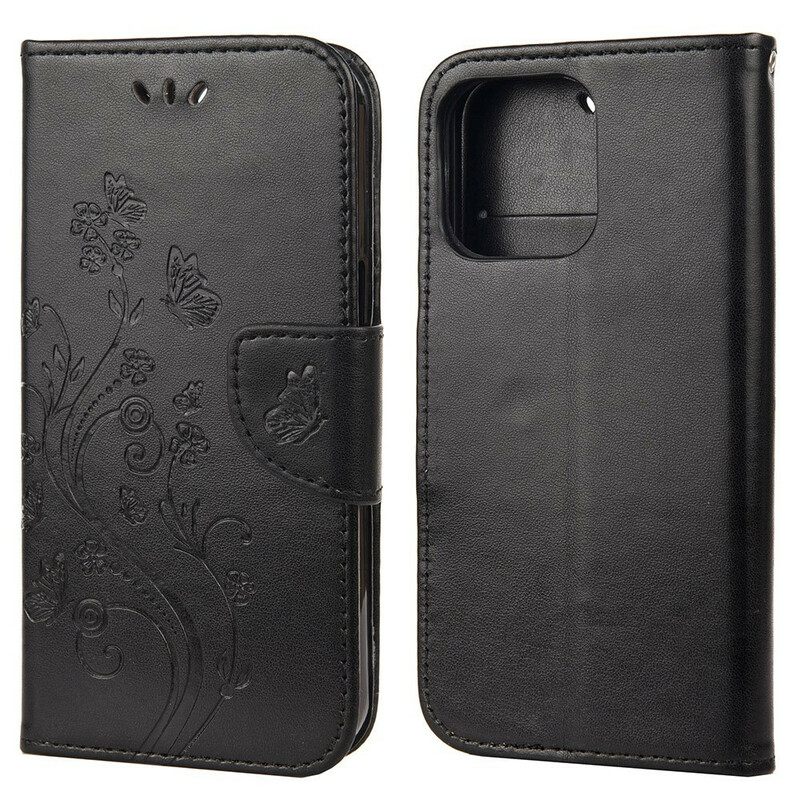 Kotelot iPhone 13 Mini Suojaketju Kuori Kukkahihna