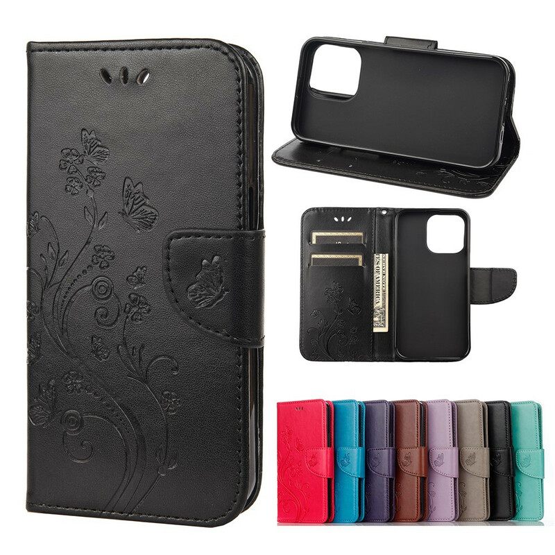 Kotelot iPhone 13 Mini Suojaketju Kuori Kukkahihna