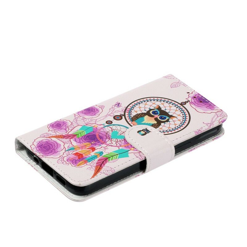 Kotelot iPhone 13 Mini Suojaketju Kuori Mandala Pöllö Hihnalla