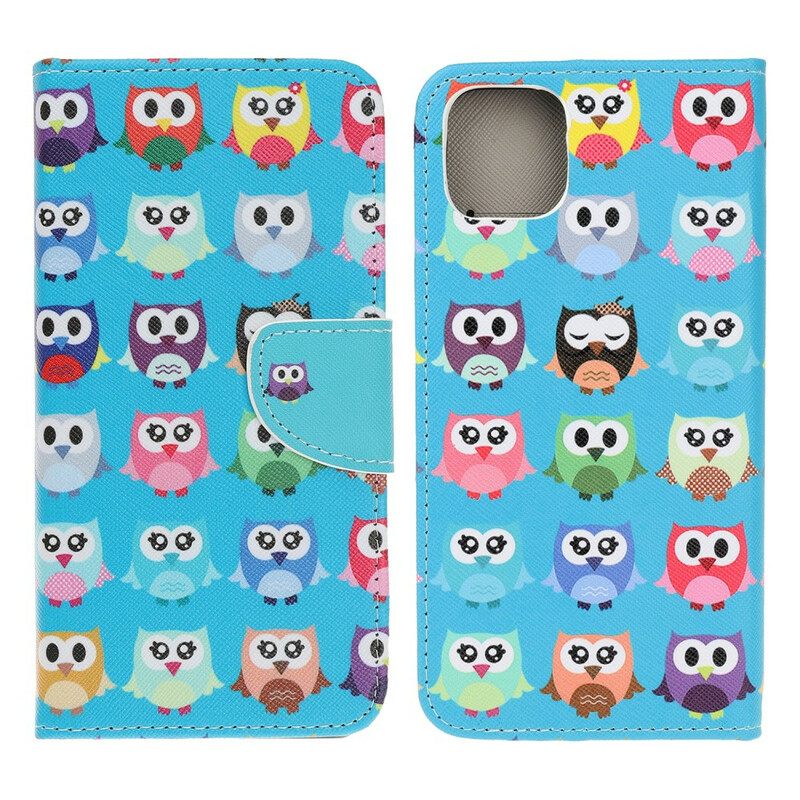 Kotelot iPhone 13 Mini Useita Pöllöjä