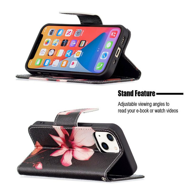 Kotelot iPhone 13 Mini Vaaleanpunainen Kukka