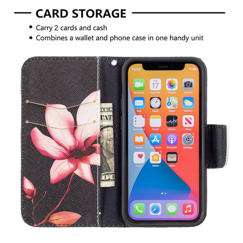 Kotelot iPhone 13 Mini Vaaleanpunainen Kukka
