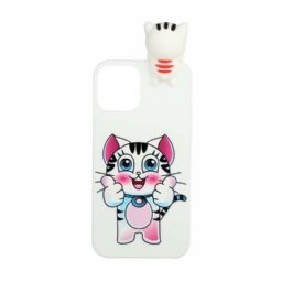 Kuori iPhone 13 Mini 3d Cat Fun
