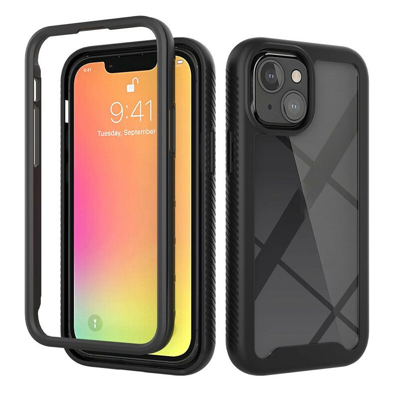 Kuori iPhone 13 Mini Hybrid Design Silikonireunat