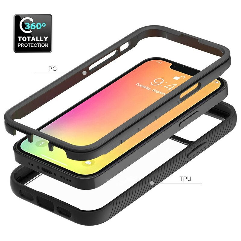 Kuori iPhone 13 Mini Hybrid Design Silikonireunat