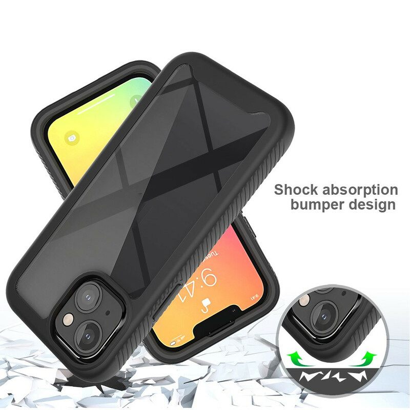 Kuori iPhone 13 Mini Hybrid Design Silikonireunat