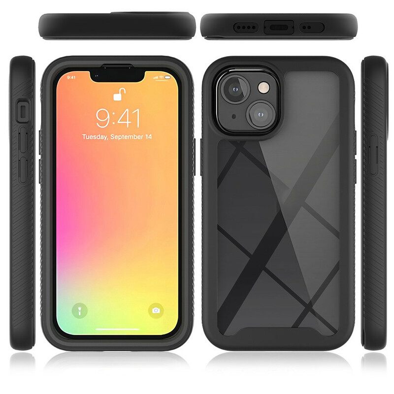 Kuori iPhone 13 Mini Hybrid Design Silikonireunat