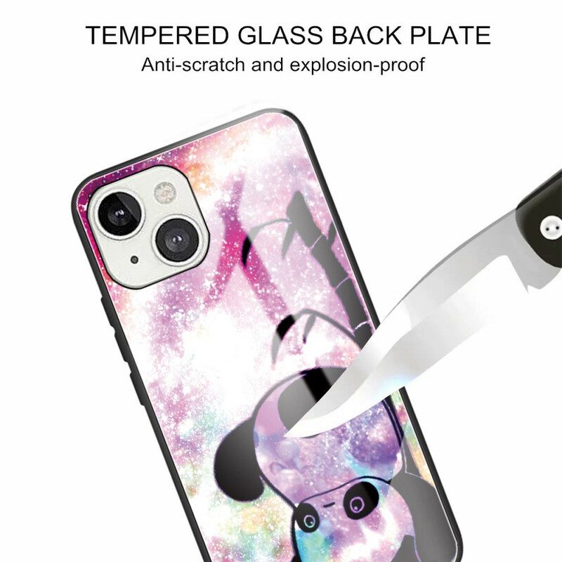 Kuori iPhone 13 Mini Tempered Glass Panda And Bamboo