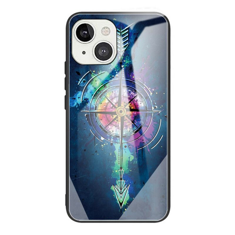 Kuori iPhone 13 Mini Tempered Glass Wind Rose