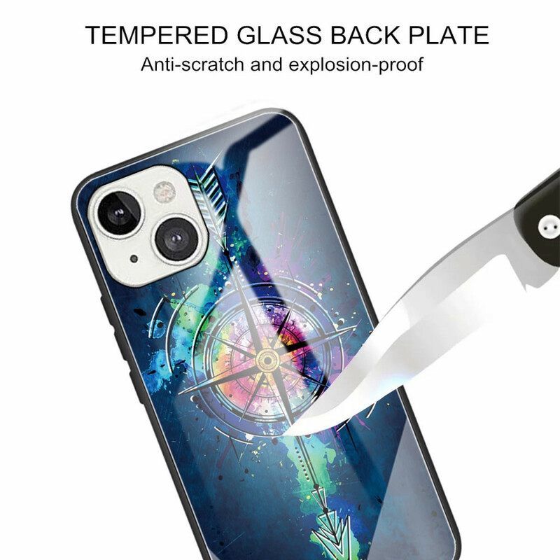 Kuori iPhone 13 Mini Tempered Glass Wind Rose