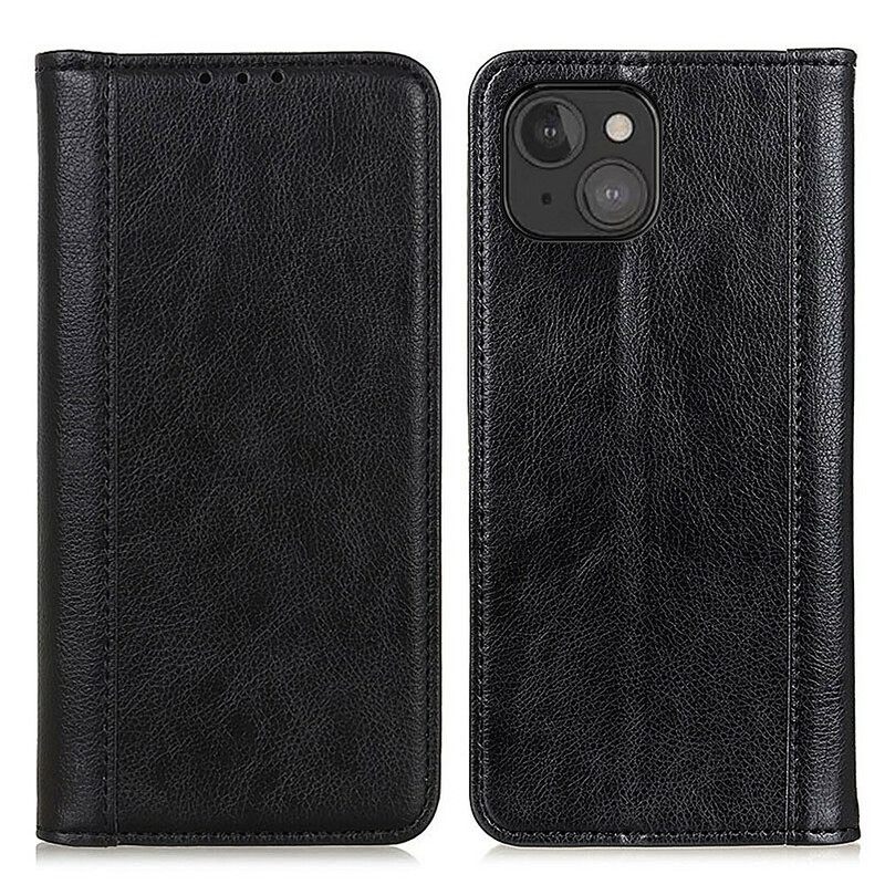 Puhelinkuoret iPhone 13 Mini Kotelot Flip Elegance Split Litchi Leather