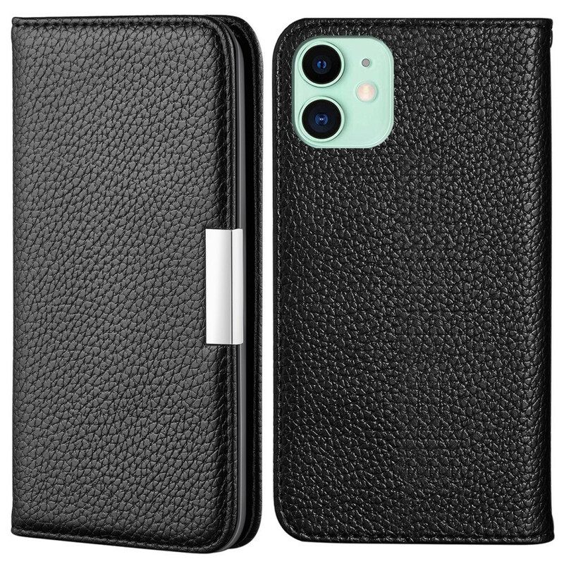 Puhelinkuoret iPhone 13 Mini Kotelot Flip Ultra Chic Litchi Faux Leather
