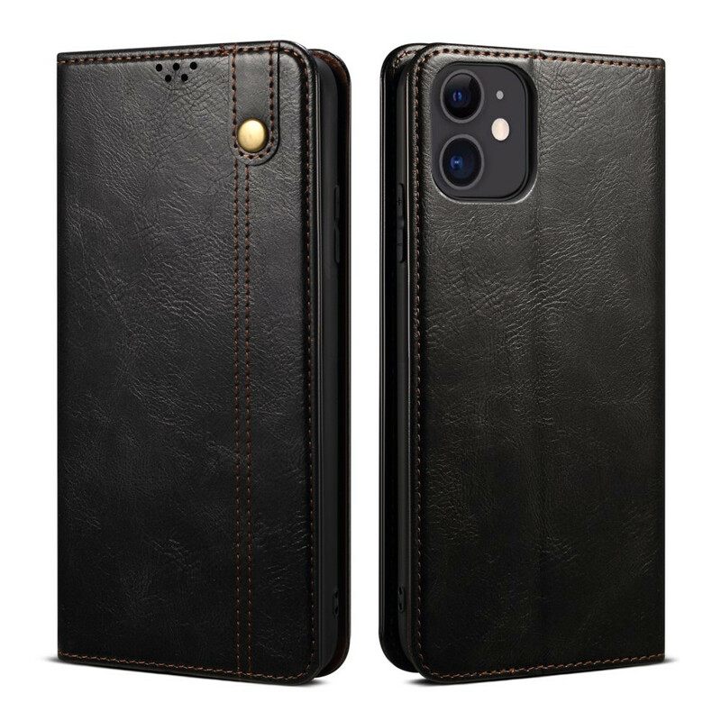 Puhelinkuoret iPhone 13 Mini Kotelot Flip Vahattu Keinonahka