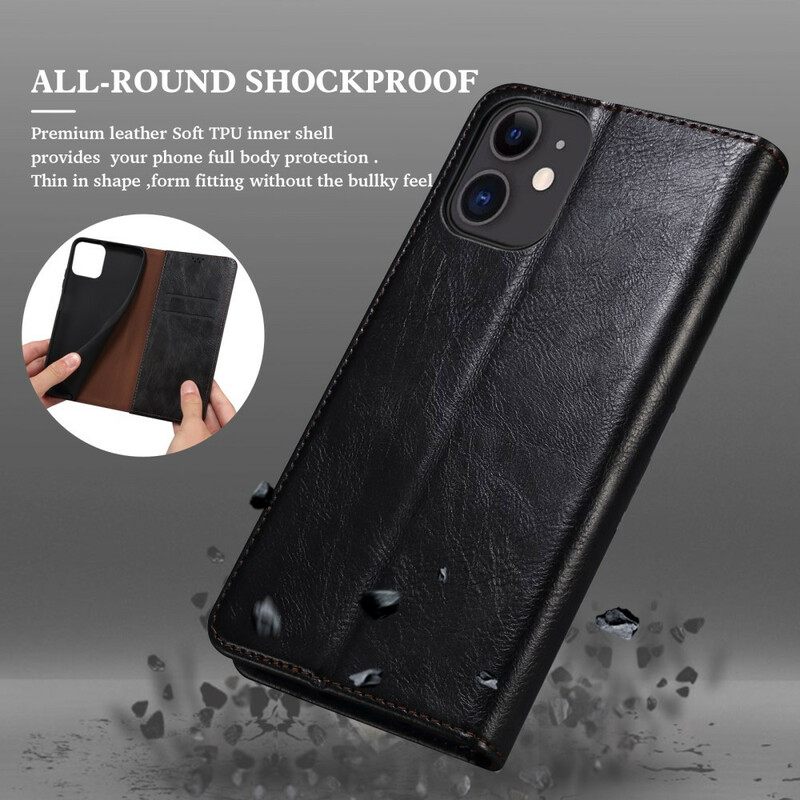 Puhelinkuoret iPhone 13 Mini Kotelot Flip Vahattu Keinonahka