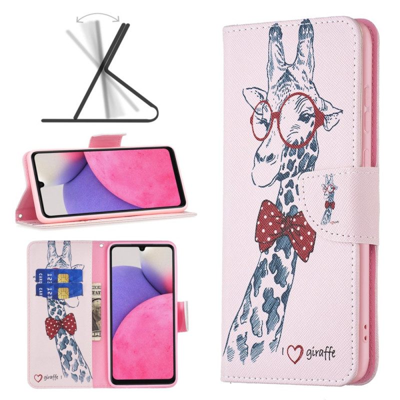 Kotelot Samsung Galaxy A33 5G Brainy Giraffe