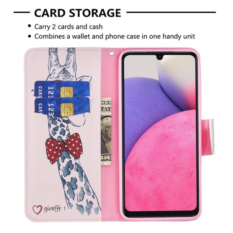 Kotelot Samsung Galaxy A33 5G Brainy Giraffe
