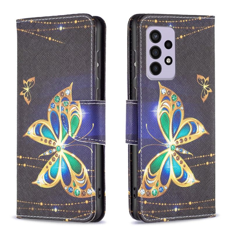 Kotelot Samsung Galaxy A33 5G Golden Butterflies