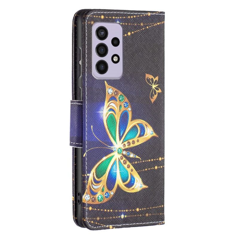 Kotelot Samsung Galaxy A33 5G Golden Butterflies