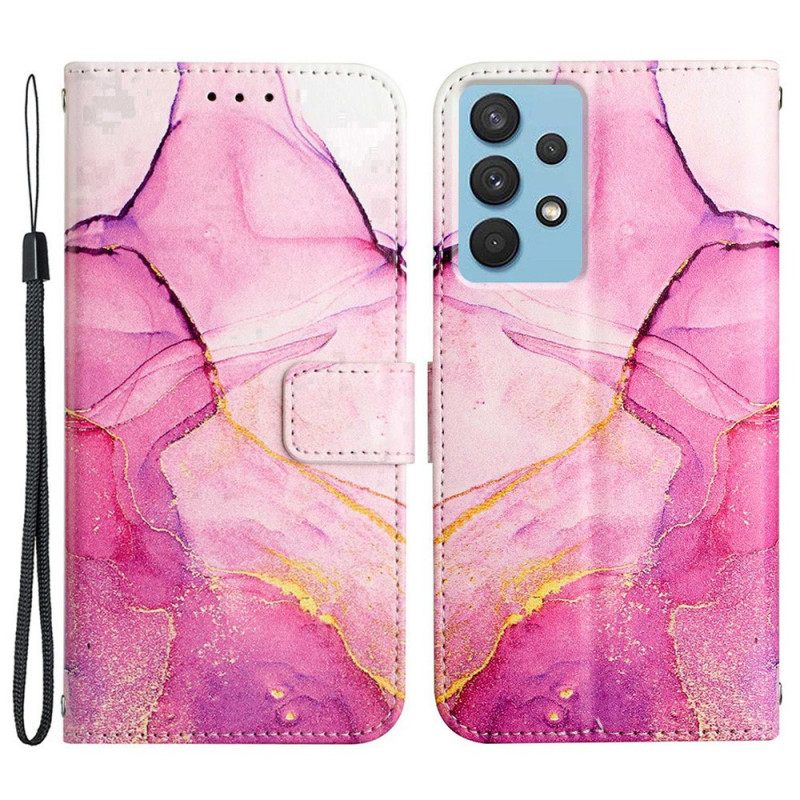 Kotelot Samsung Galaxy A33 5G Marble Kaulanauhalla