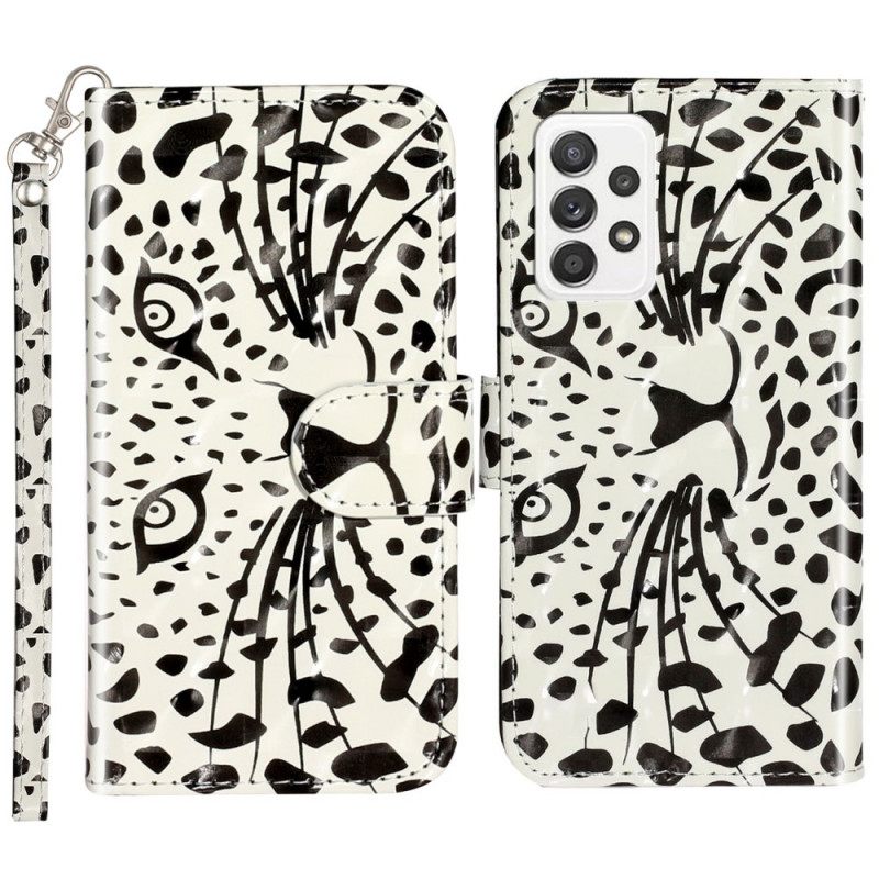Kotelot Samsung Galaxy A33 5G Suojaketju Kuori Strappy Tiger