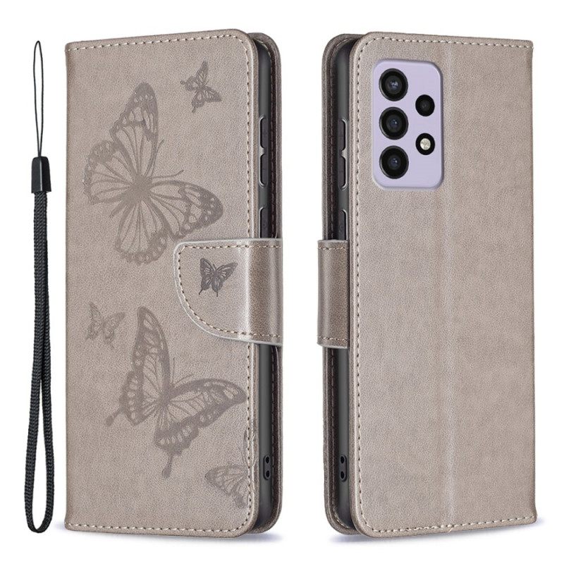 Kotelot Samsung Galaxy A33 5G Suojaketju Kuori Thong Butterflies