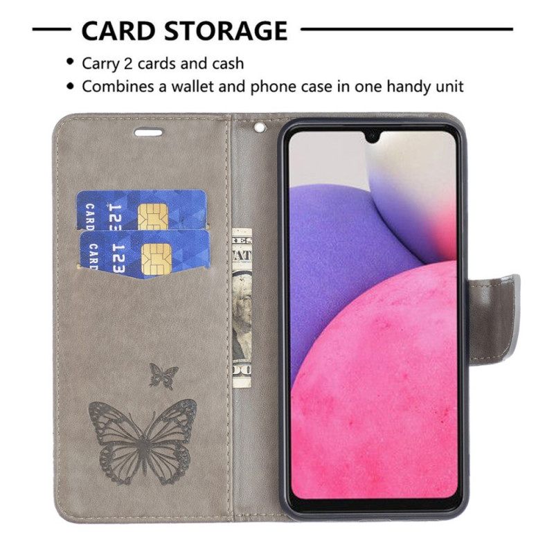 Kotelot Samsung Galaxy A33 5G Suojaketju Kuori Thong Butterflies