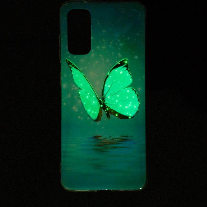 Kuori Samsung Galaxy A33 5G Fluoresoiva Sininen Perhonen