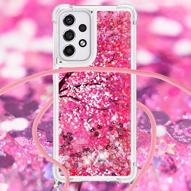 Kuori Samsung Galaxy A33 5G Glitter Tree Kiristysnyörillä
