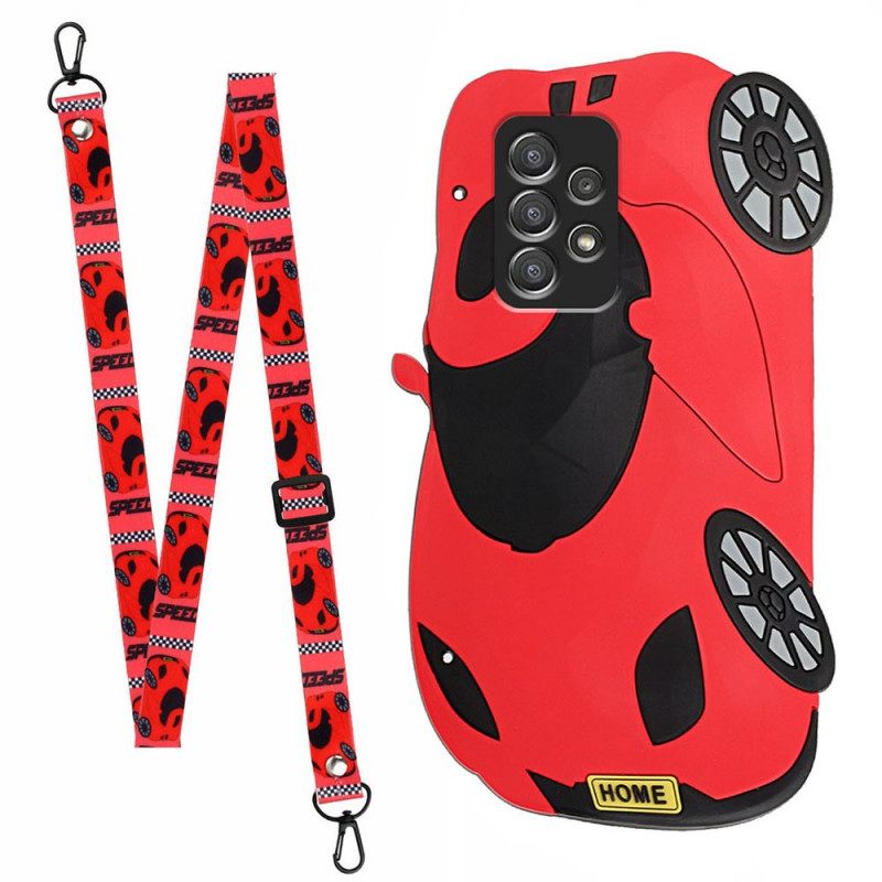 Kuori Samsung Galaxy A33 5G Suojaketju Kuori 3d Lanyard Car