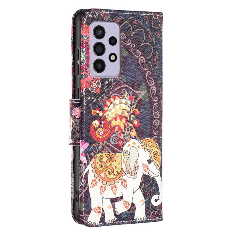 Nahkakotelo Samsung Galaxy A33 5G Intian Norsu